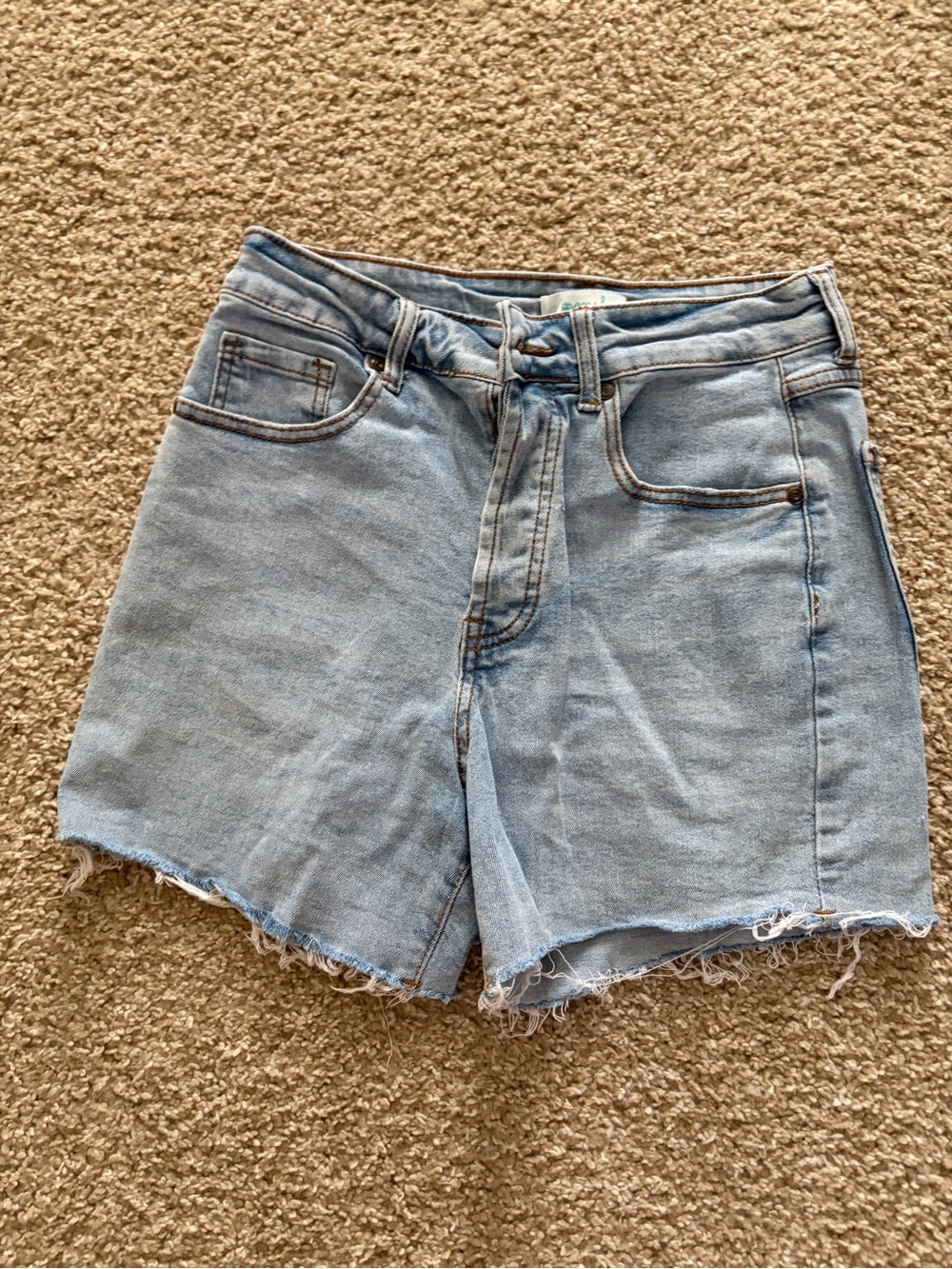 Grace & Lace Light Wash High-Rise Denim Shorts